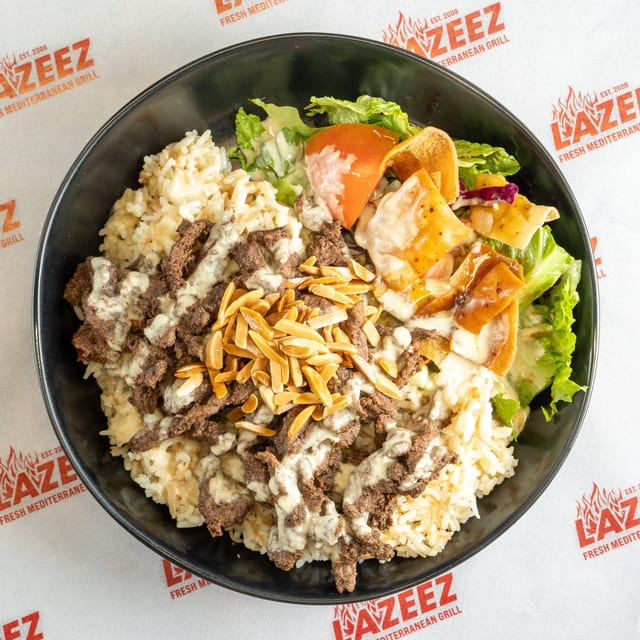 Beef Shawarma Rice Bowl.